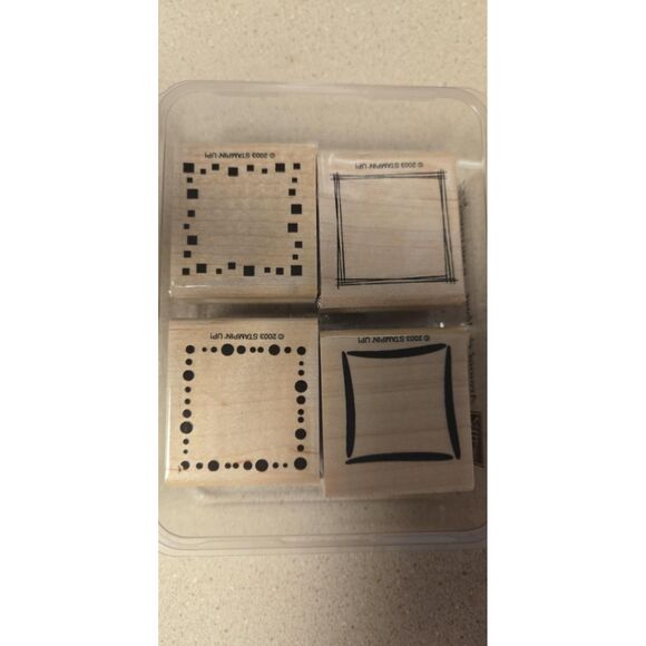 Stampin up Around And About Rubber Stamp  Set of 4  2003 - Picture 1 of 5